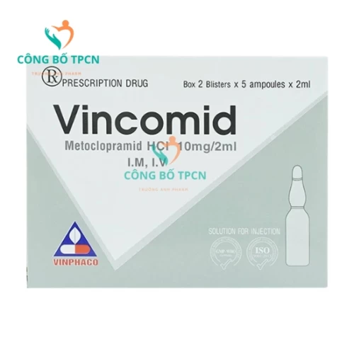 Vincomid 10mg/2ml Vinphaco - Thuốc điều trị, hỗ trợ nôn nửa