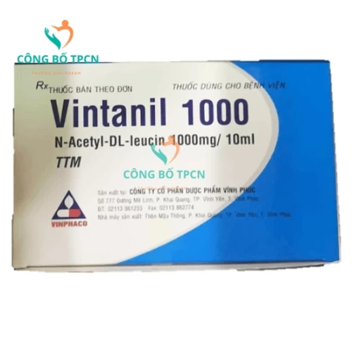 Vintanil 1000mg/10ml Vinphaco - Thuốc điều trị chứng chóng mặt