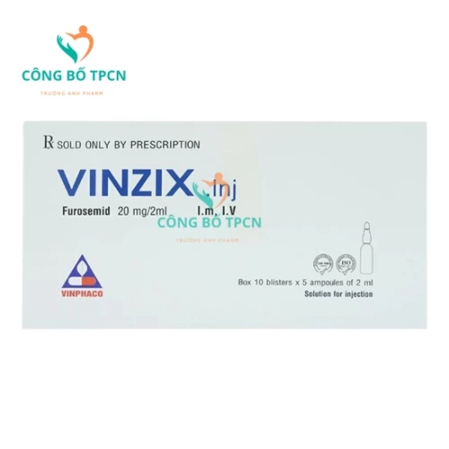 Vinzix 20mg/2ml Vinphaco - Thuốc điều trị phù nề