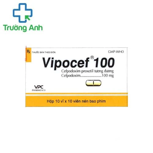 Vipocef 100 VPC (viên) - Thuốc điều trị ngắn hạn các nhiễm trùng