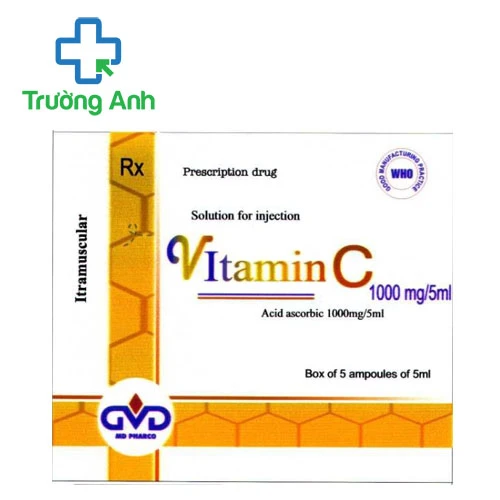 Vitamin C 1000mg/5ml MD Pharco - Thuốc phòng và điều trị thiếu vitamin C