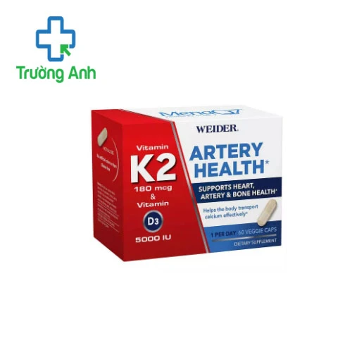 Weider® Vitamin K2 Artery Health - Bổ sung Vitamin K2 cho xương chắc khỏe