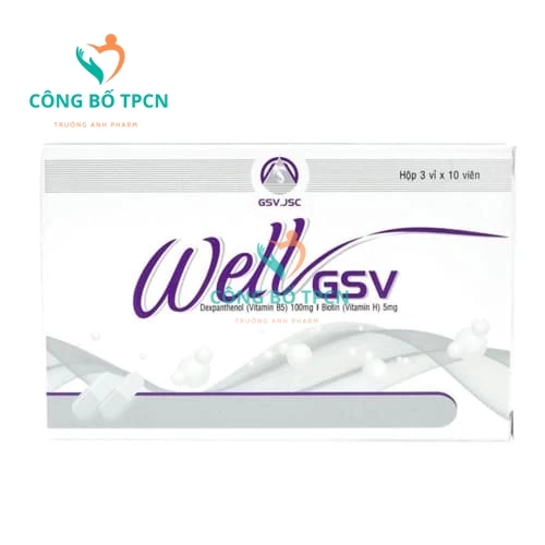 Well GSV - Viên uống giảm rụng tóc, tóc dễ gãy, giúp tóc khỏe