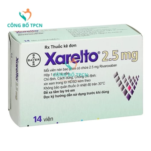 Xarelto 2,5mg Bayer - Thuốc phòng huyết khối tim mạch hiệu quả