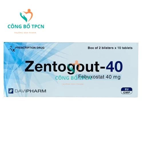 Zentogout-40 - Thuốc điều trị tăng axit uric máu mãn tính ở người bị gout