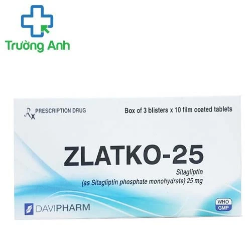 Zlatko 25mg Davipharm - Thuốc điều trị đái tháo đường typ 2