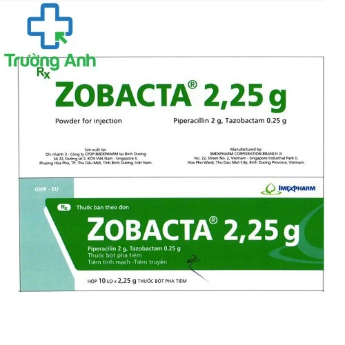 Zobacta 2,25g Imexpharm - Thuốc điều trị nhiễm khuẩn ổ bụng