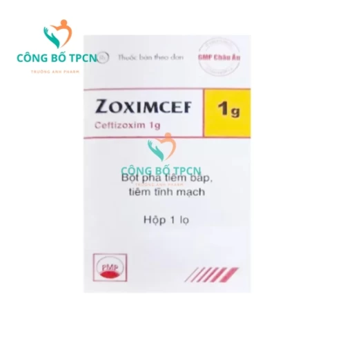 Zoximcef 1g Pymepharco - Thuốc điều trị nhiễm khuẩn hiệu quả