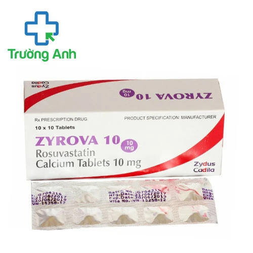 Zyrova 10 - Thuốc phòng ngừa bệnh tim mạch hiệu quả của Ấn Độ