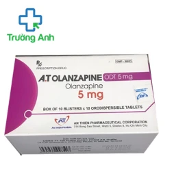 A.T Olanzapine ODT 5 mg - Thuốc điều trị bệnh tâm thần, bệnh lưỡng cực hiệu quả