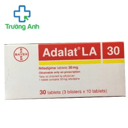 Adalat LA 30mg Bayer - Thuốc điều trị đau thắt ngực ổn định hiệu quả