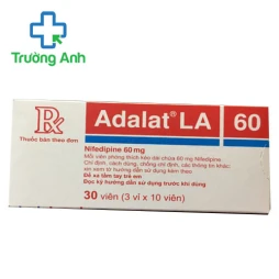 Adalat LA 60mg Bayer - Thuốc điều trị đau thắt ngực hiệu quả