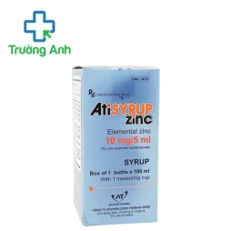 Atisyrup zinc - Hỗ trợ bổ sung kẽm hiệu quả cho cơ thể 