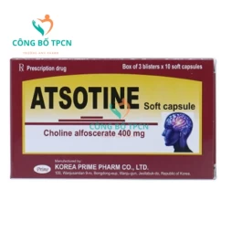 Atsotine Soft Capsule 400mg - Thuốc điều trị đột quỵ, chấn thương sọ não