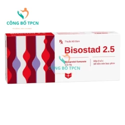 Bisostad 2.5 - Thuốc điều trị tăng huyết áp, suy tim, đau ngực