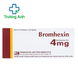 Bromhexin 4mg F.T.Pharma - Thuốc điều trị rối loạn dịch tiết phế quản