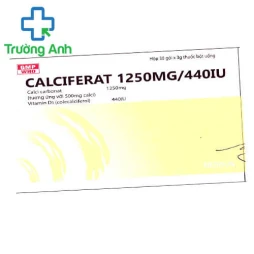 Calciferat 1250 mg/440 IU Medisun - Thuốc phòng và điều trị loãng xương