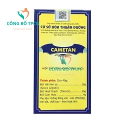 Cametan - Hỗ trợ điều trị sỏi tiết niệu, sỏi thận, đau lưng hiệu quả