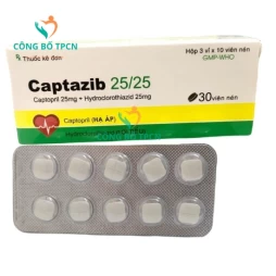 Captazib 25/25 - Thuốc điều trị tăng huyết áp của Tipharco