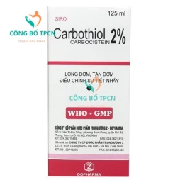 Carbothiol 2% 125ml Dopharma - Điều trị các rối loạn cấp và mạn của đường hô hấp