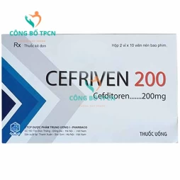 Cefriven 200 Pharbaco - Thuốc trị viêm xoang, viêm tai giữa ở trẻ