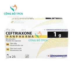 Ceftriaxone Panpharma 1g - Thuốc điều trị nhiễm khuẩn hiệu quả