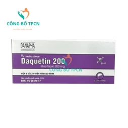 Daquetin 200 Danapha - Thuốc chỉ định điều trị rối loạn lưỡng cực