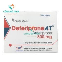 Deferiprone A.T - Thuốc điều trị thiếu máu tan huyết của An Thiên