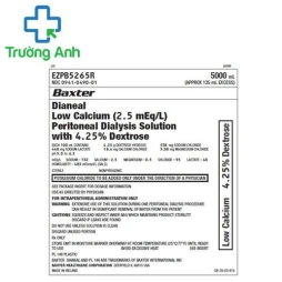Dung dịch thẩm phân phúc mạc Dianeal Low Calcium 4.25% Baxter