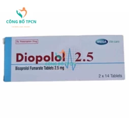 Diopolol 2.5mg - Thuốc điều trị tăng huyết áp  và đau thắt ngực của Ireland