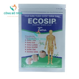 Cao dán Ecosip thảo dược - Miếng dán giảm đau chống viêm hiệu quả