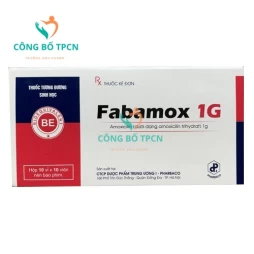 Fabamox 1G - Thuốc điều trị nhiễm khuẩn hiệu quả của Pharbaco