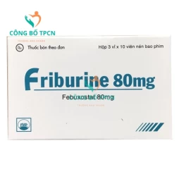 Friburine 80mg - Thuốc điều trị tăng acid uric máu mãn tính