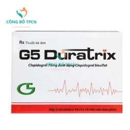 G5 Duratrix - Thuốc điều trị bệnh xơ vữa động mạch, nhồi máu cơ tim