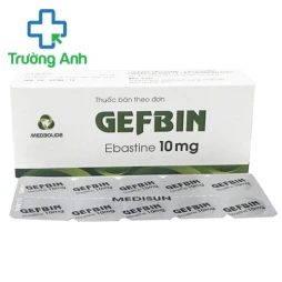 Gefbin 10mg - Thuốc điều trị viêm mũi dị ứng, mề đay mãn tính của Medisun