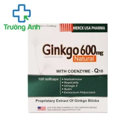 Ginkgo 600Mg Natural - Hỗ trợ hoạt huyết, tăng cường máu lên não