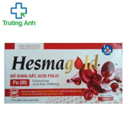 Hesmagold - Giúp giảm nguy cơ thiếu máu do thiếu sắt, axit folic