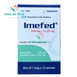 Imefed 250mg/31.25mg Imexpharm (bột) - Thuốc điều trị nhiễm khuẩn