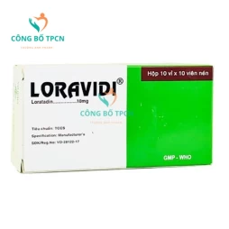 Loravidi - Thuốc điều trị viêm mũi dị ứng, mày đay mãn tính