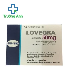 Lovegra 50mg Pharbaco - Thuốc điều trị rối loạn cương dương hiệu quả