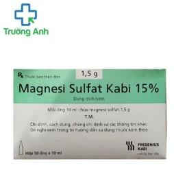 Magnesi sulfat Kabi 15% - Điều trị ngừng tim do xoắn đỉnh