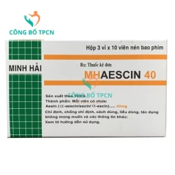 Aescin 40mg - Thuốc điều trị giãn tĩnh mạch, trĩ, chống viêm, phù nề