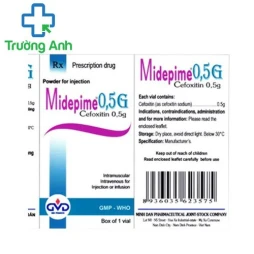 Midepime 0,5g MD Pharco - Thuốc điều trị nhiễm khuẩn hiệu quả