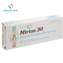 Mirtaz 30 Sun Pharma - Thuốc điều trị chứng trầm cảm hiệu quả