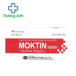  Moktin Injection 50mg/2ml BCWorld - Thuốc điều trị loét dạ dày tá tràng