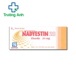 Nadyestin 20 Nadyphar - Thuốc điều trị viêm mũi dị ứng hiệu quả