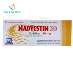 Nadyestin 20 Nadyphar - Thuốc điều trị viêm mũi dị ứng hiệu quả