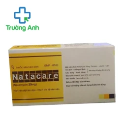 Natacare 25mg Pharbaco - Viên đặt điều trị viêm âm đạo hiệu quả
