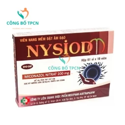 Nysiod Mebiphar - Viên đặt âm đạo điều trị nhiễm khuẩn hiệu quả