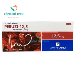 Peruzi-12,5 - Thuốc điều trị tăng huyết áp, suy tim của Davipharm